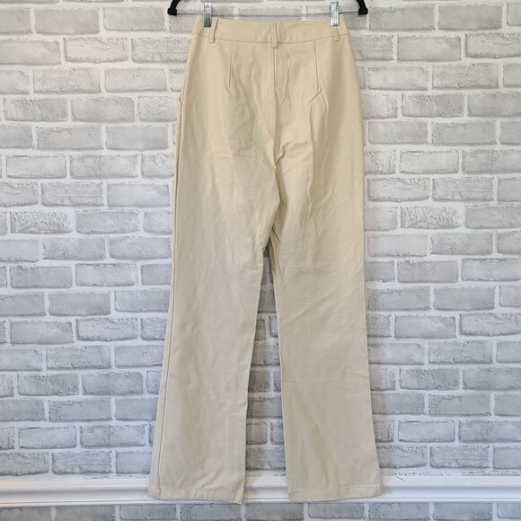 Day & Night Faux Leather Pants Wide Leg Womens Small Glam Relaxed Casual - Picture 3 of 9